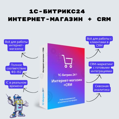 Программа для ЭВМ "1С-Битрикс24". Лицензия Интернет-магазин + CRM (12 мес.) - купить в Нижнетавлыкаево